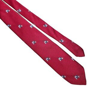 Vintage Cervantes Mickey Mouse Catching Football Red Necktie